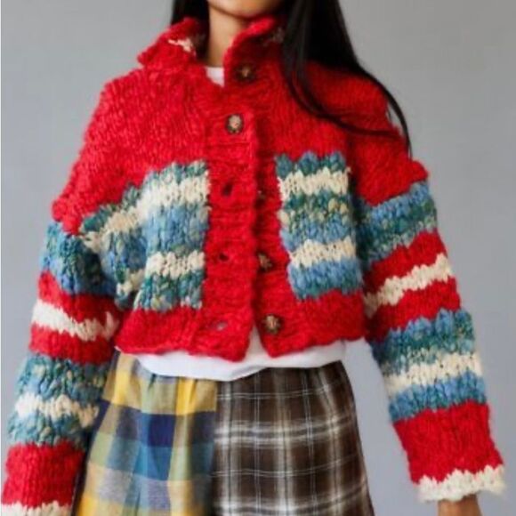 NWT BDG Kinley Chunky knit cropped cardigan size XS
Retail $148
C1 - Picture 6 of 14